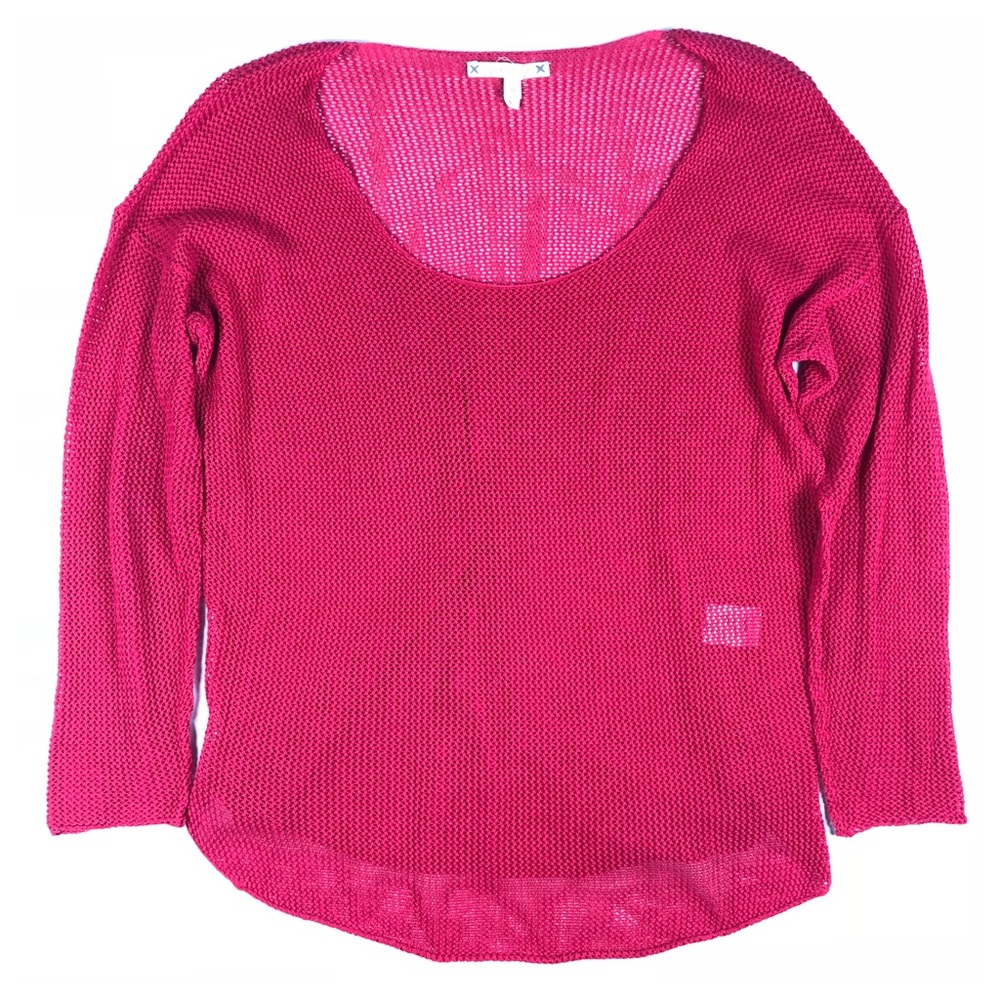 Soft Joie Pink Nia Mesh Slouchy Sweater Size Medium